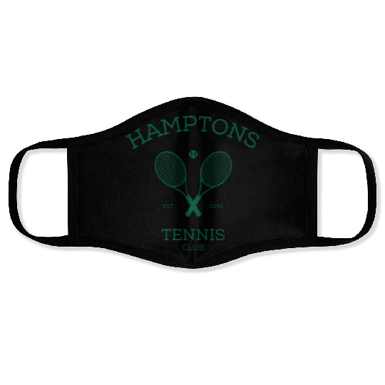 Hamptons New York Preppy Tennis Face Masks