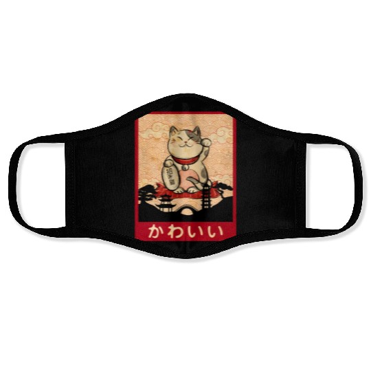 Cat Ramen Bowl Anime Japanese Noodles aii Neko Face Masks