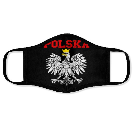 Pola Polish Eagle Poland Flag Polish Pride Pola Po Face Masks