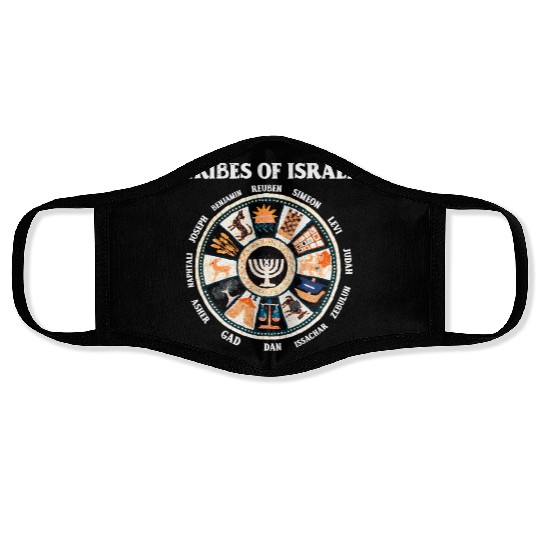 12 Twelve Tribes Of Israel Hebrew Israelite Judah Face Masks