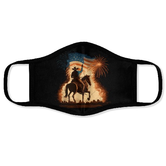 American Patriots USA Flag Horse Soldiers Face Masks