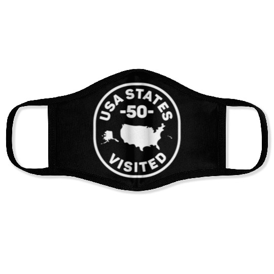 All 50 Us States Visited Face Masks