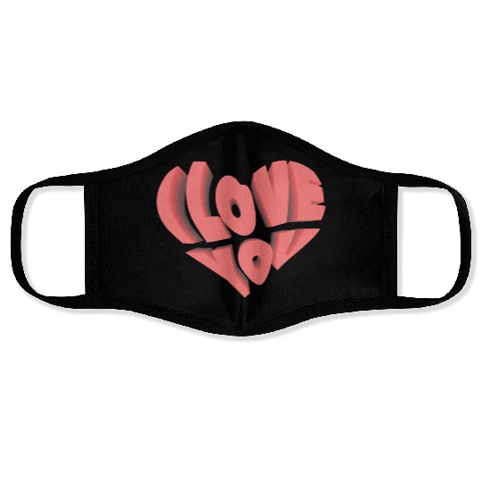 I love you 3d Face Masks