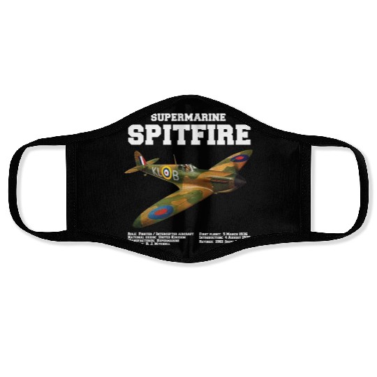 Supermarine Spitfire | WW2 Plane Face Masks