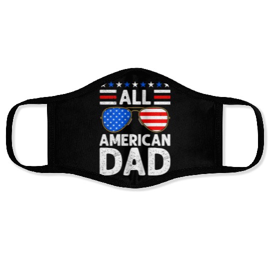 All American Dad Independence Day USA Party Face Masks