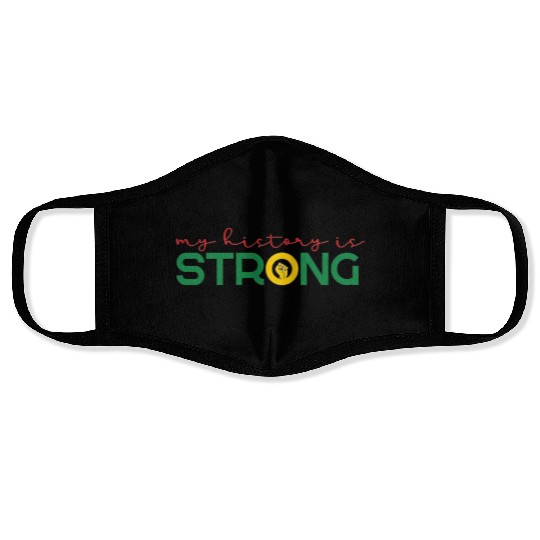 Strong History Juneteenth Fist African American Face Masks