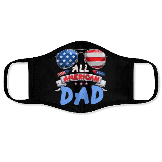 All American Dad US Patriots Fathers America Party Face Masks