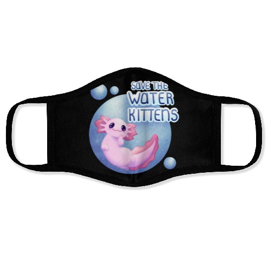 Save the Water Kittens Face Masks
