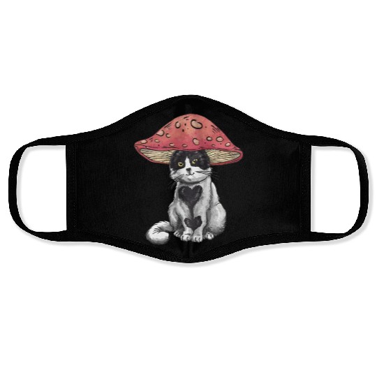 Cute Cat Mushroom Decoration LGBTQIA+ Pride LGBT Face Masks