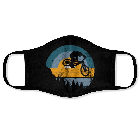 Vintage Mountain Bike Face Masks
