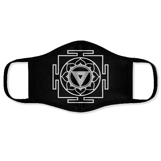 Kali Yantra Symbol Goddess Hindu Hinduism Yoga Face Masks