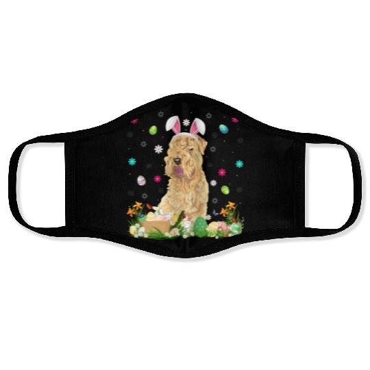 Easter Egg Wheaten Dog Easter Sunday Face Masks