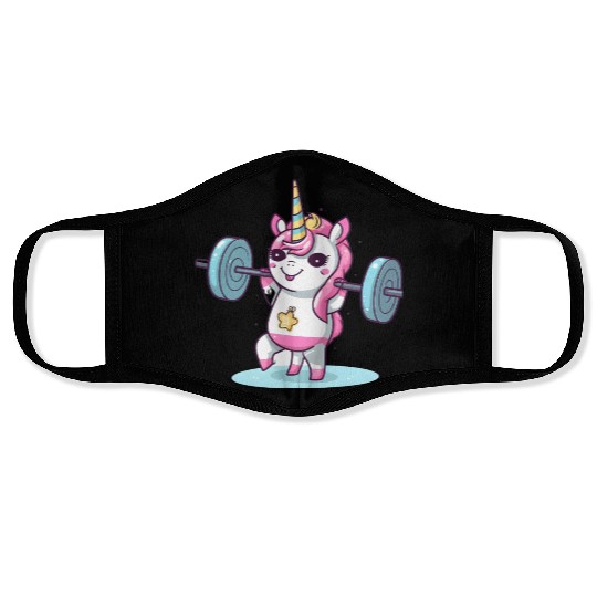 Unicorn Weighlifting Face Masks