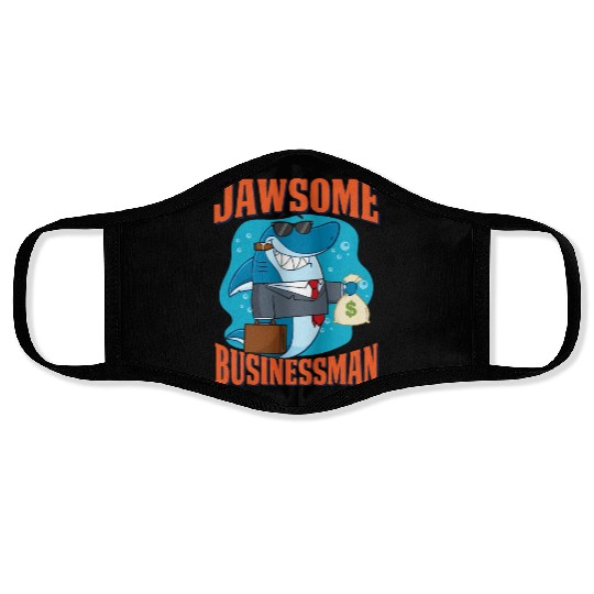 Jawsome Businessman Shark | Funny Business Shark Face Masks