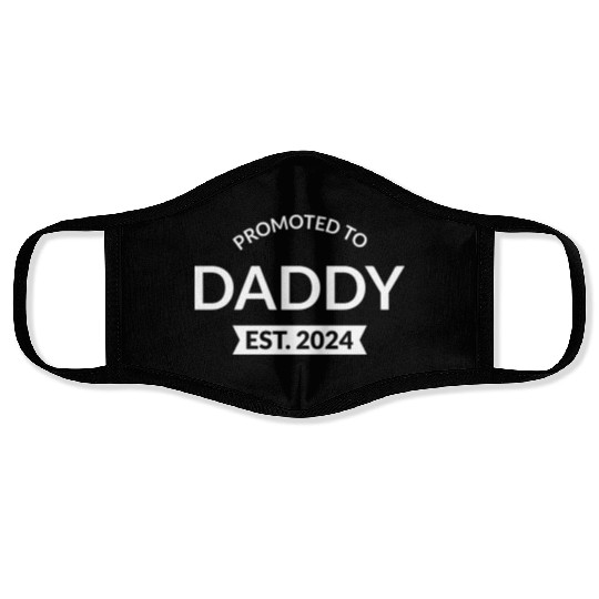 Promoted To Daddy Est 2024 Ii Face Masks