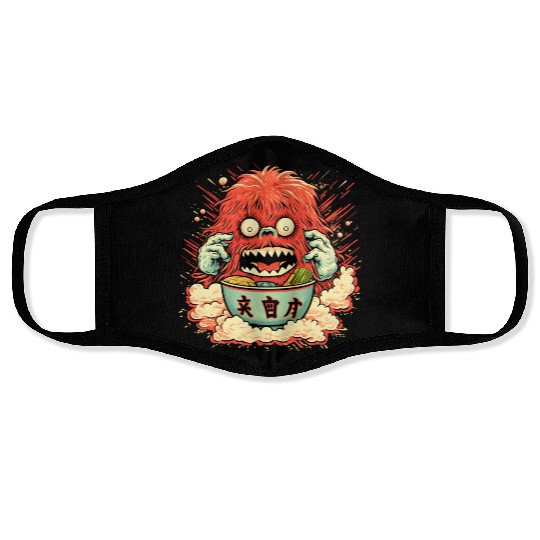 Ramen Monster Face Masks