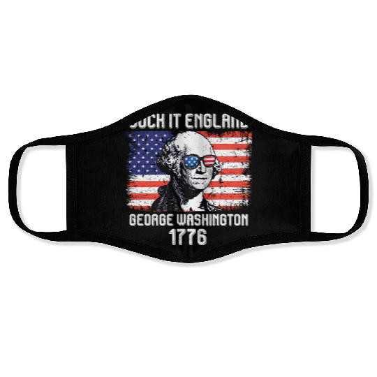 Suck it England George Washington 1776 USA Face Masks