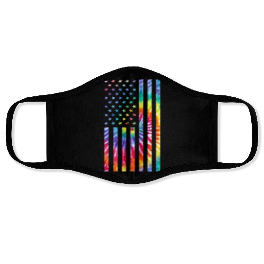 American Flag Cat Lover LGBT Pride Month Feline Face Masks