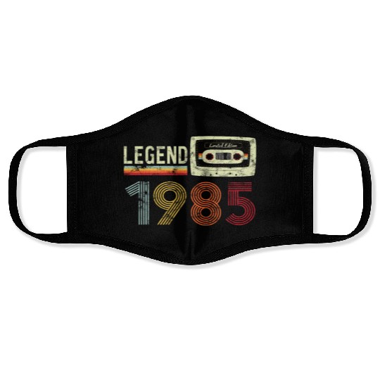 1985 Geburtstag Vintage Cassette Face Masks