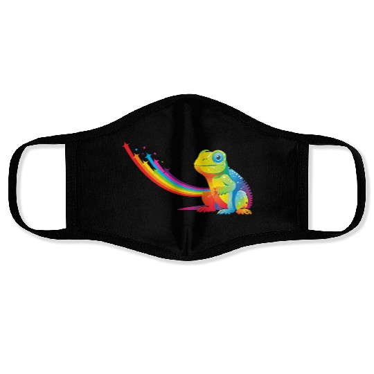 Gay Pride Gecko Face Masks