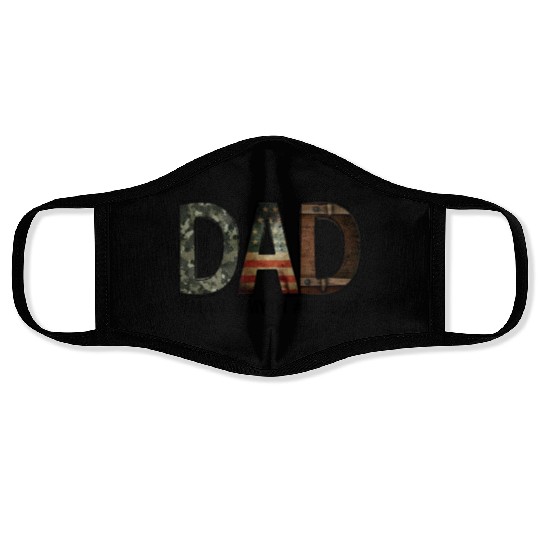 Dad Man Myth Legend Father Typography Face Masks
