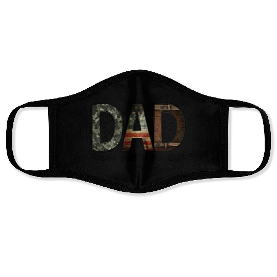 Dad Man Myth Legend Father Typography Face Masks