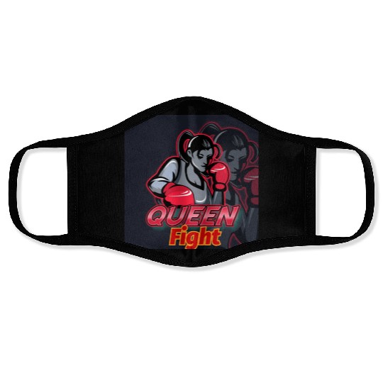 Boxing girl design. Face Masks