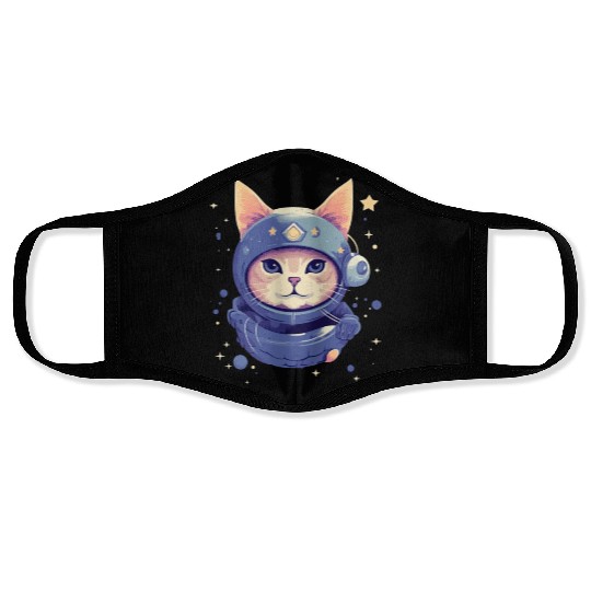 cat in space Face Masks