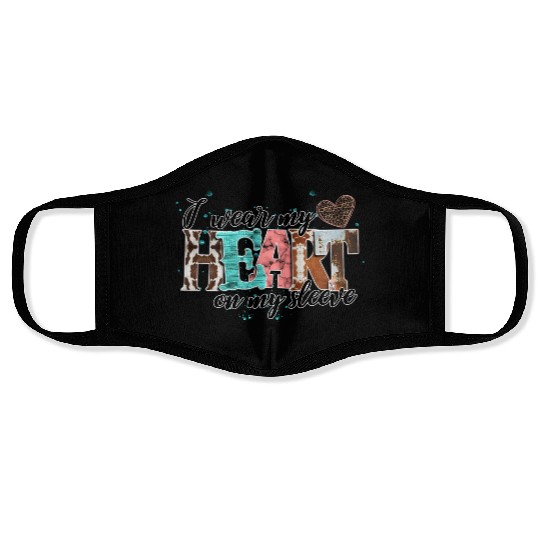 I Wear My Heart On My Sleeve Face Masks