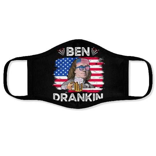 Ben Drankin US President Independence Day Face Masks