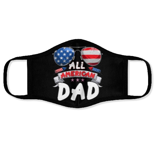 All American Dad US Patriots Fathers America Party Face Masks