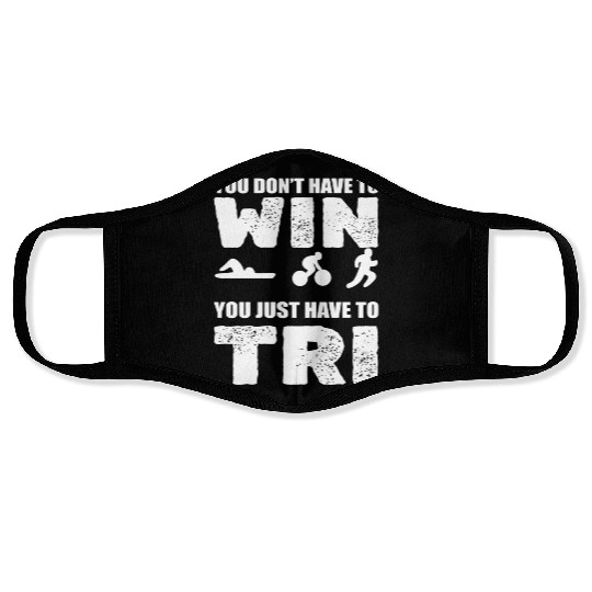 Triathlete Swim Bike Run Triathlete Face Masks