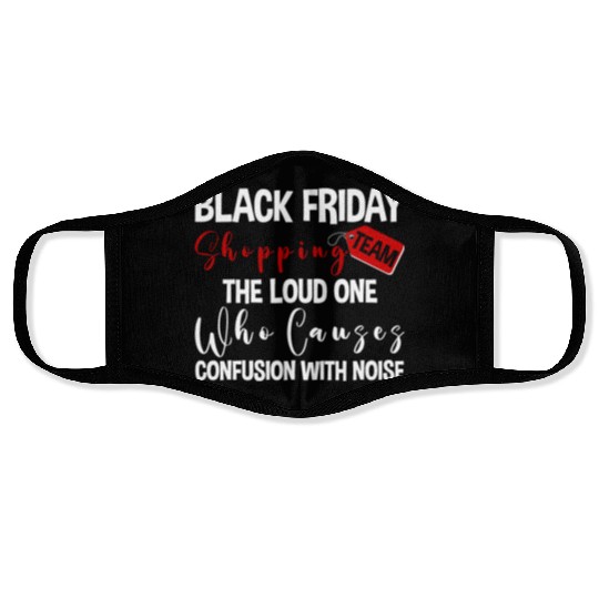Black Friday Shopping Team 2 Face Masks