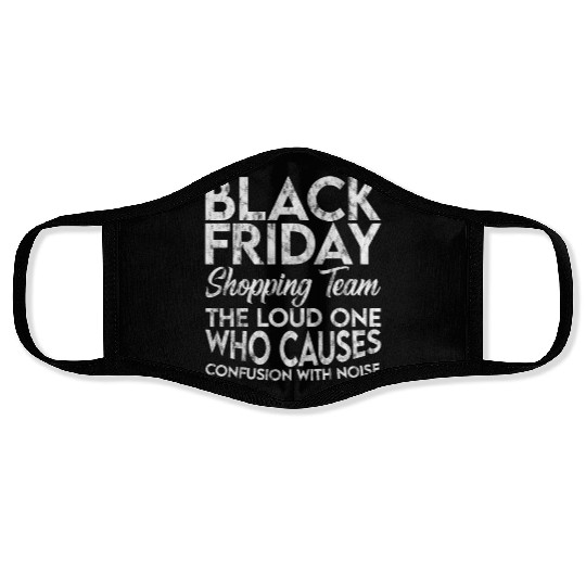 Black Friday Shopping Team 3 Face Masks