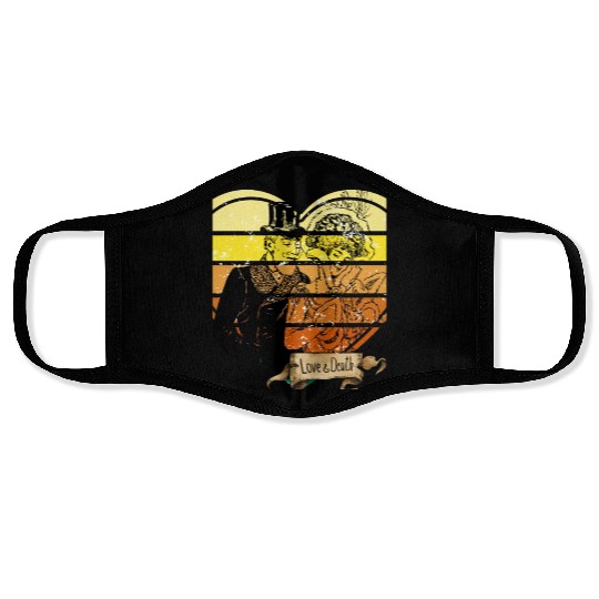 love or death vintage Face Masks design