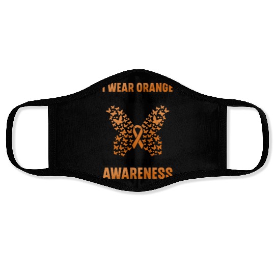 I Wear Orange For My Son Multiples Sclerosis MS Face Masks