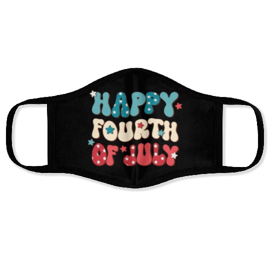Happy Fourth Of July, Independence Day Face Masks