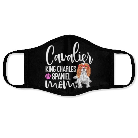 Cavalier King Charles Spaniel Mom Face Masks