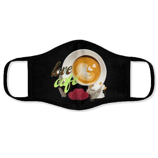 Chemise de café et de psychologie, Face Masks drôle d