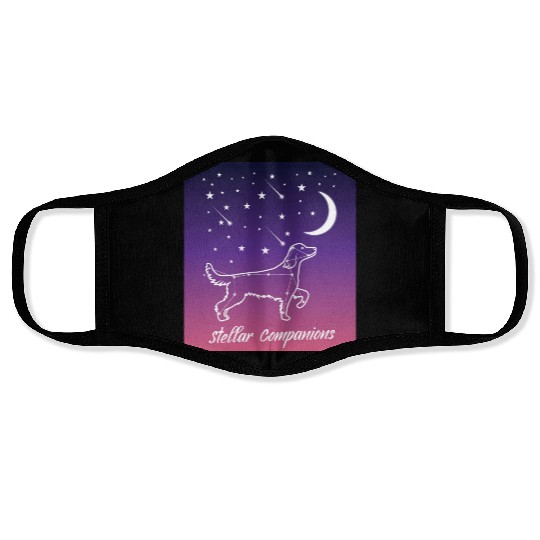 Canine Constellations Golden Retriever Companion Face Masks
