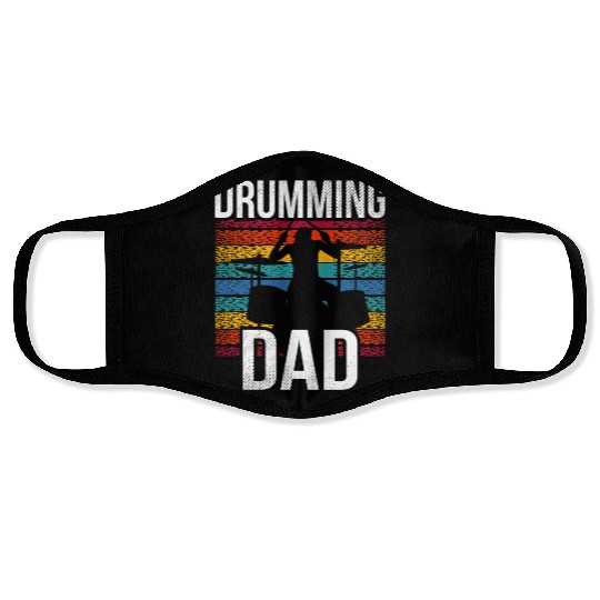 Drumming Dad Intrument Drum Drummer Lover Face Masks