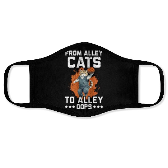 Basketball Cat Basketball Player I Love Basketball Face Masks