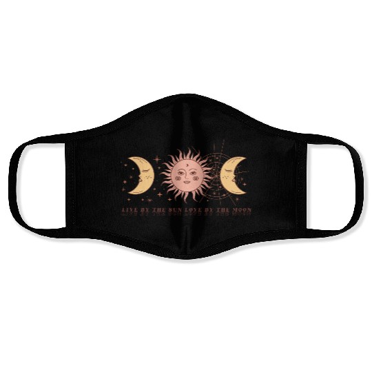 Boho Celestial Sun And Moon Face Masks