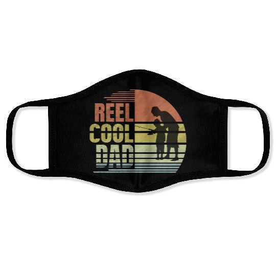 Father's Day Fishing Reel Cool Dad Face Masks