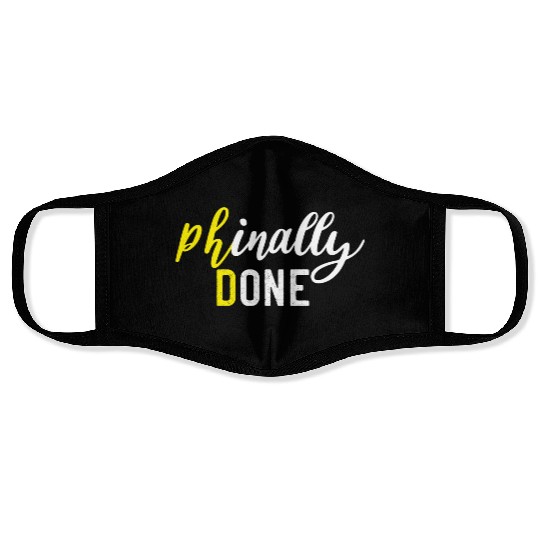 PhD Graduation Quotes nature Face Masks