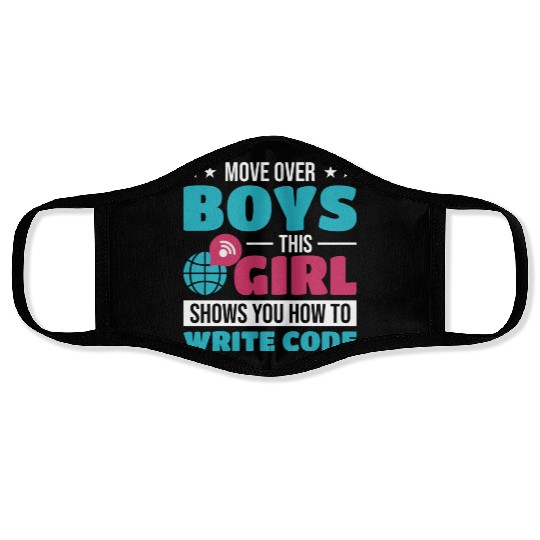 Developer Programming Programmer green Face Masks