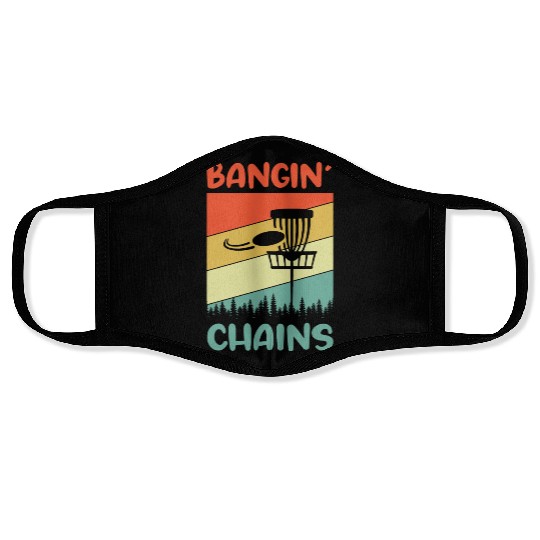 bangin chains disc golf nostalgia Face Masks