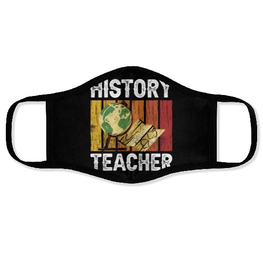 History Teacher Job Historian Historic Face Masks