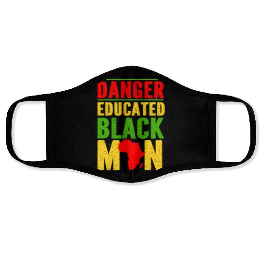 Danger Educated Black Face Masks