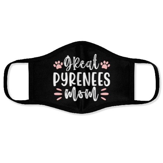 Great Pyrenees Mom Face Masks
